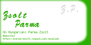 zsolt parma business card